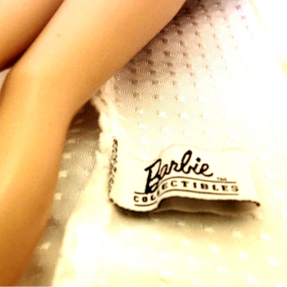 "Barbie Had a Little Lamb" Dress on Pretty in Plaid Midge W/Vintage Lamb Rattle - Picture 11 of 11